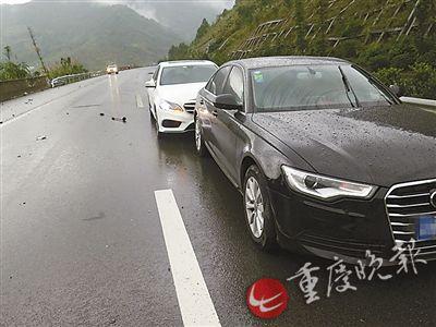 3辆豪车高速避让流浪狗 发生连环车祸损失十多万