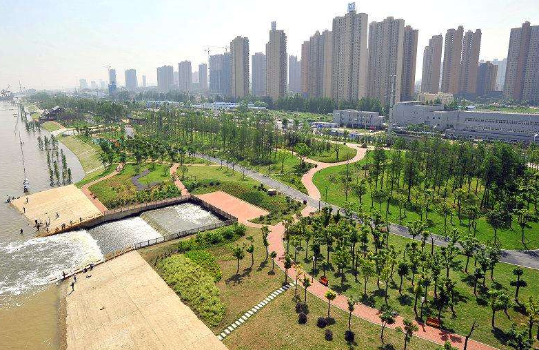 一起来到严西湖畔的白玉公园义务植树,为北湖生态新城添绿