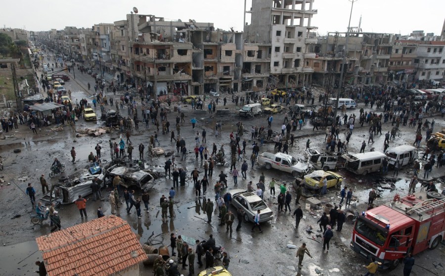 叙利亚德拉市连遭火箭弹袭击 已致24人死伤