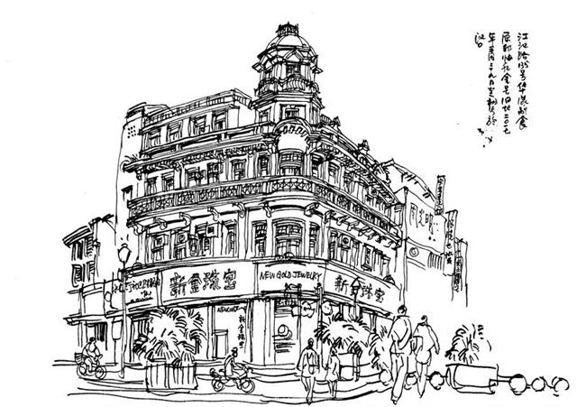 一支钢笔,描绘城市过往的光阴!武大教授手绘武汉老房子