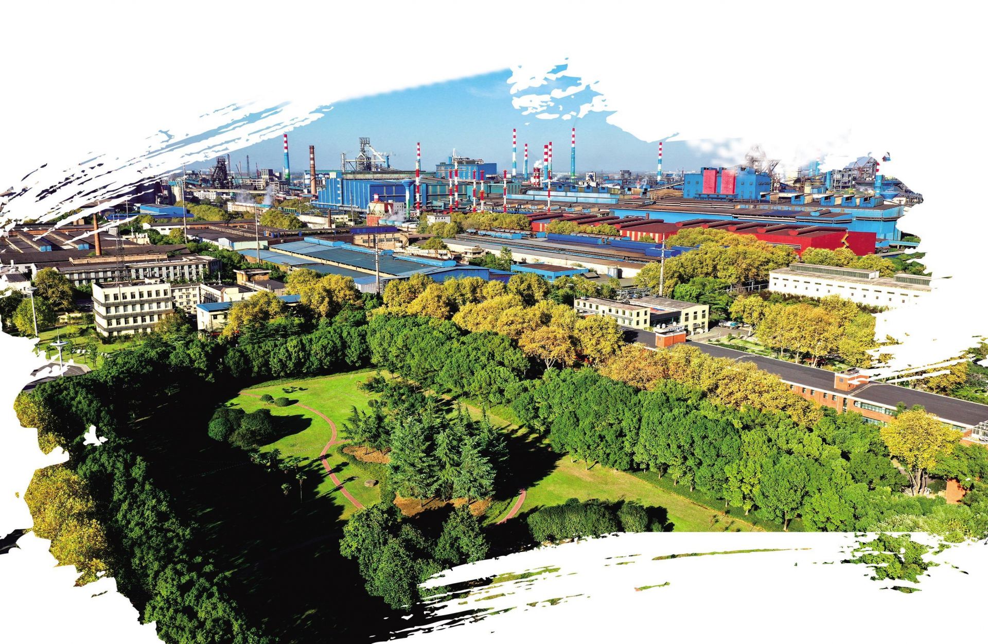 被称作森林钢厂的武钢厂区一览红尾伯劳池鹭位于武汉市青山区的武钢