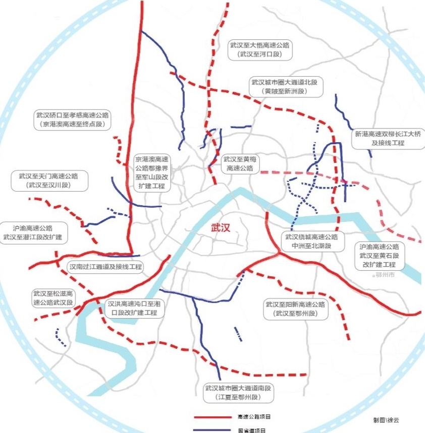 武汉七环线最新规划图图片