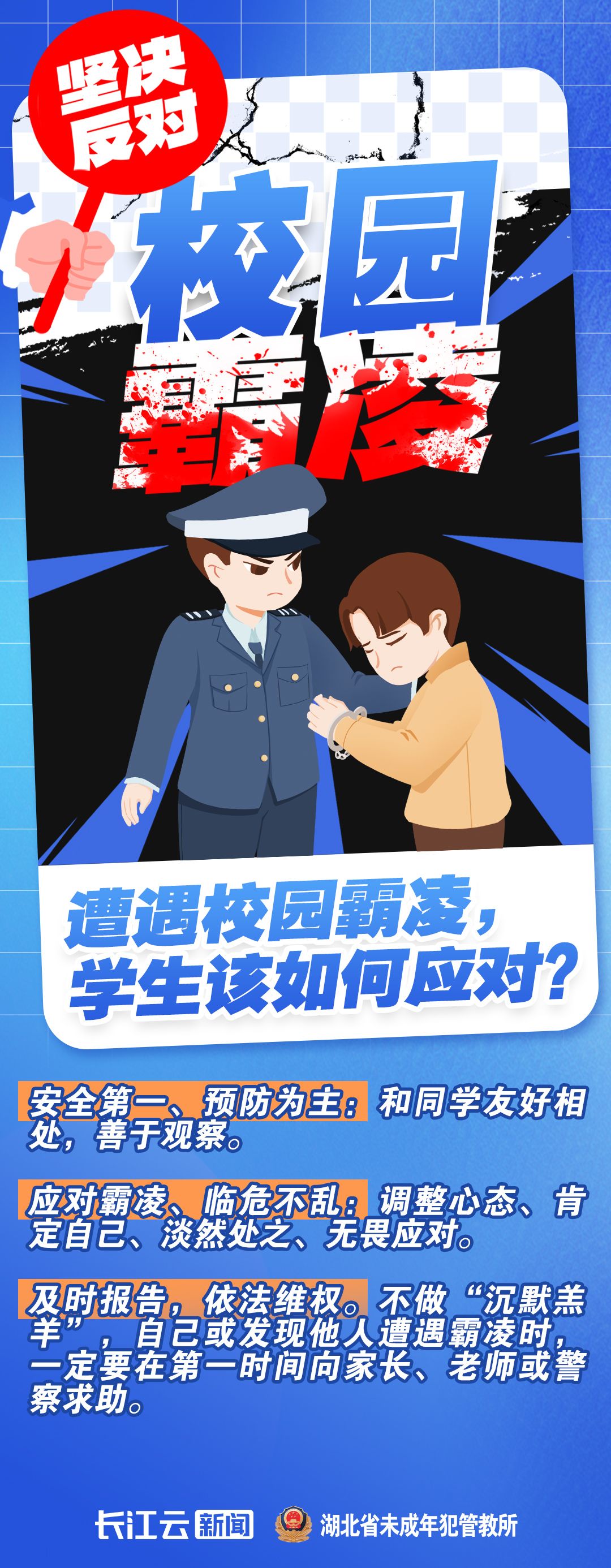 海报对校园霸凌说不