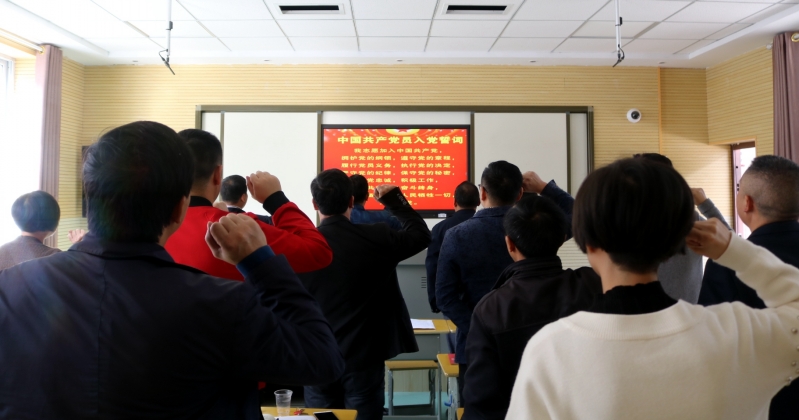 柳林中心学校：党支部主题党日部署“十进十建”活动