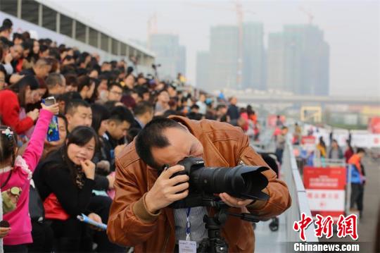 2016第六届中国马术节开赛现场，观众及摄影师们专注捕捉精彩瞬间。　王爵 摄