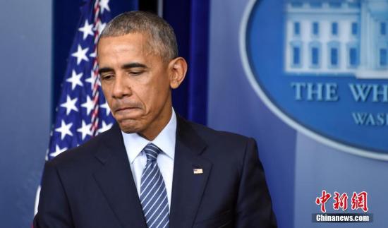 当地时间11月14日，美国总统奥巴马在白宫举行大选后首次记者会。图为奥巴马。<a target='_blank'  data-cke-saved-href='http://www.chinanews.com/' href='http://www.chinanews.com/'><p  align=