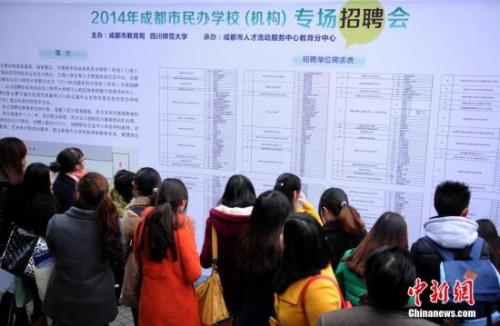 资料图：民办学校招聘会。<a target='_blank' href='http://www.chinanews.com/'>中新社</a>发 刘忠俊 摄