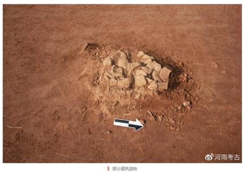 曹操墓的部分建筑遗物。河南省文物考古研究院官方微博截图