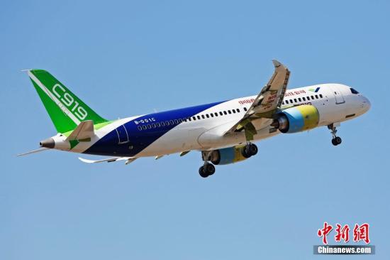 资料图：C919。 <a target='_blank' href='http://www.chinanews.com/'>中新社</a>记者 殷立勤 摄