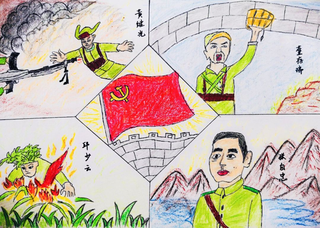 广西红色革命的绘画图片