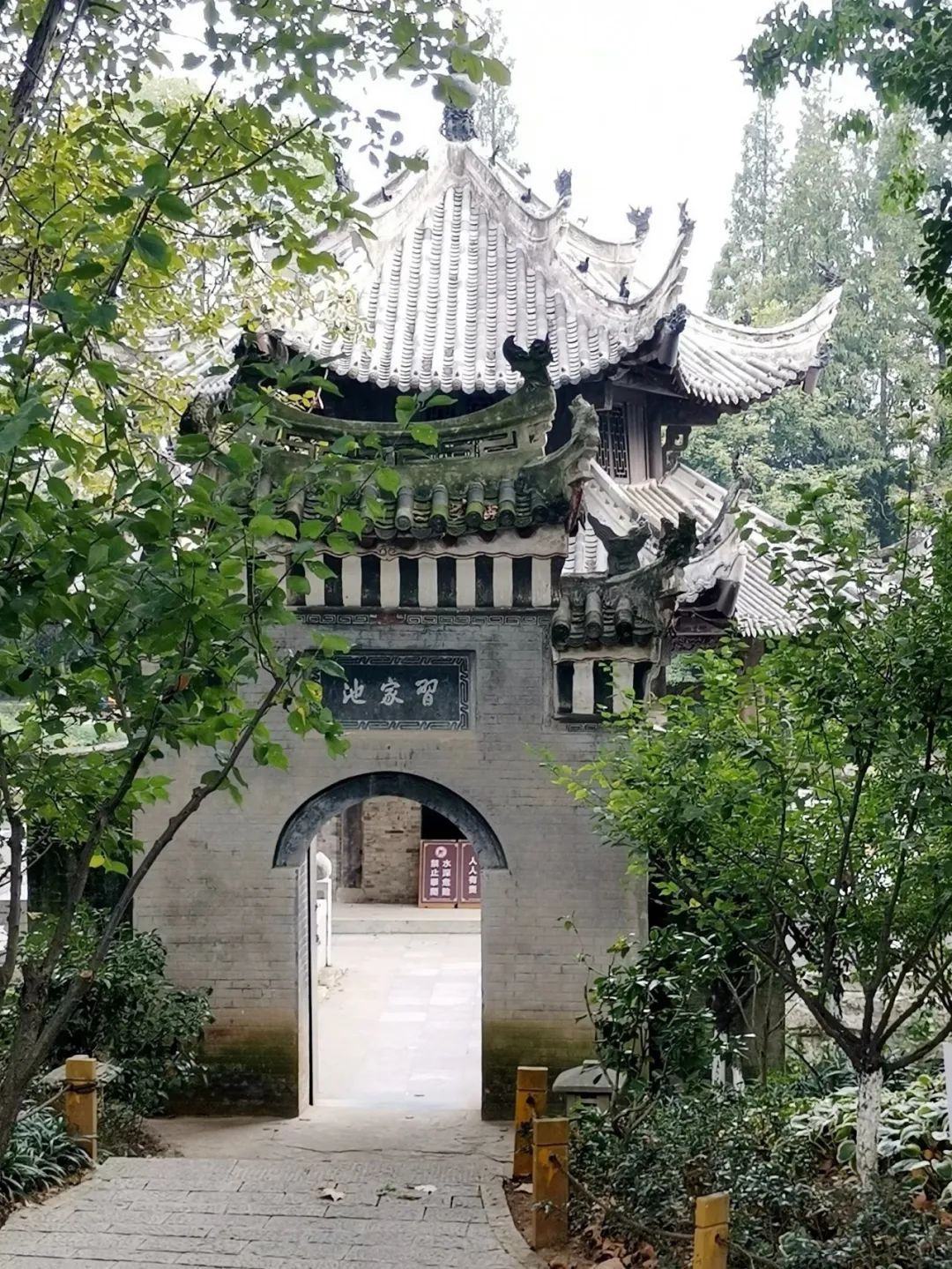 在池塘的映照下孟氏悄然长成渐悟经诗堂奥习公有遗坐高在白云陲