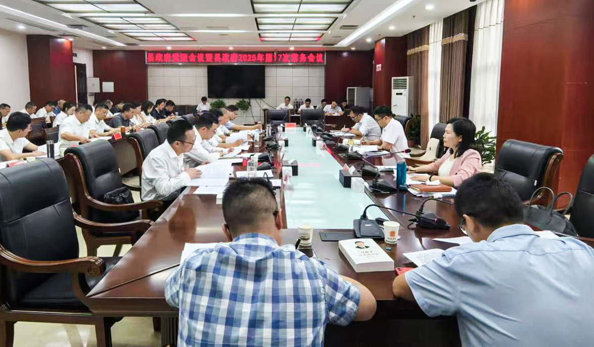 徐望主持召开县政府党组会议暨县政府2025年...