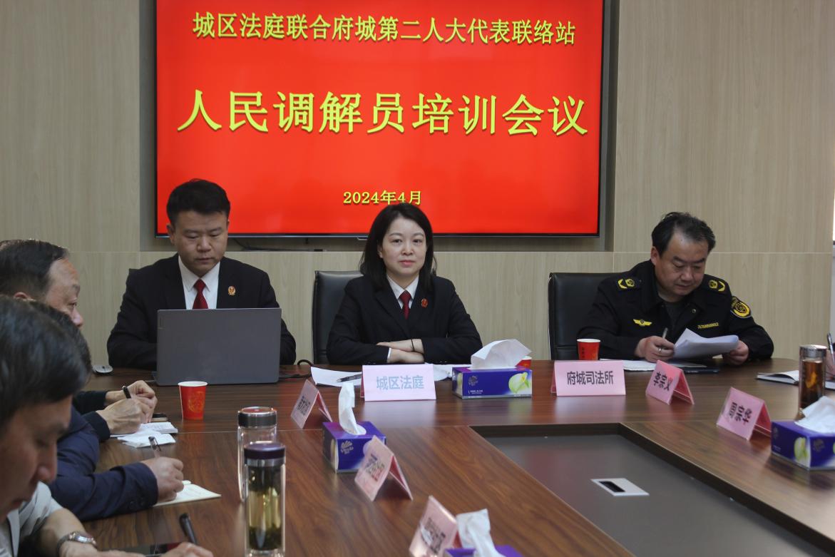 城区法庭联合府城第二人大代表联络开展人民调解员培训会议