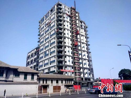 北京一处正在建设的楼房。<a target='_blank' href='http://www.chinanews.com/' ><p  align=