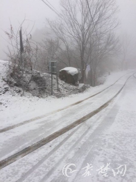 武当山下雪了！游客惊喜不已