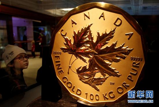 世界最大金币被偷 重达100公斤价值100万美元(图)