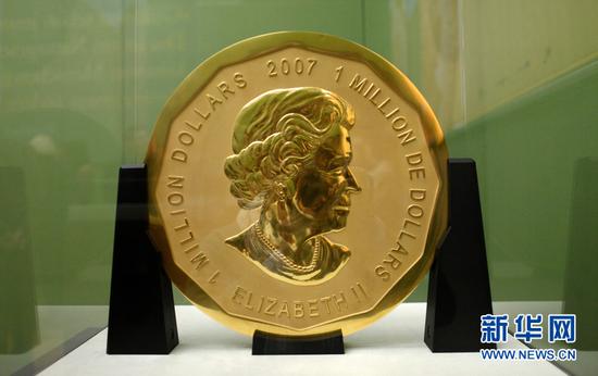 世界最大金币被偷 重达100公斤价值100万美元(图)