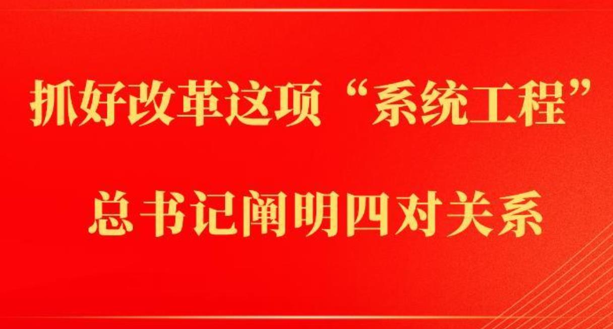 抓好改革这项“系统工程”，总书记阐明四对关系