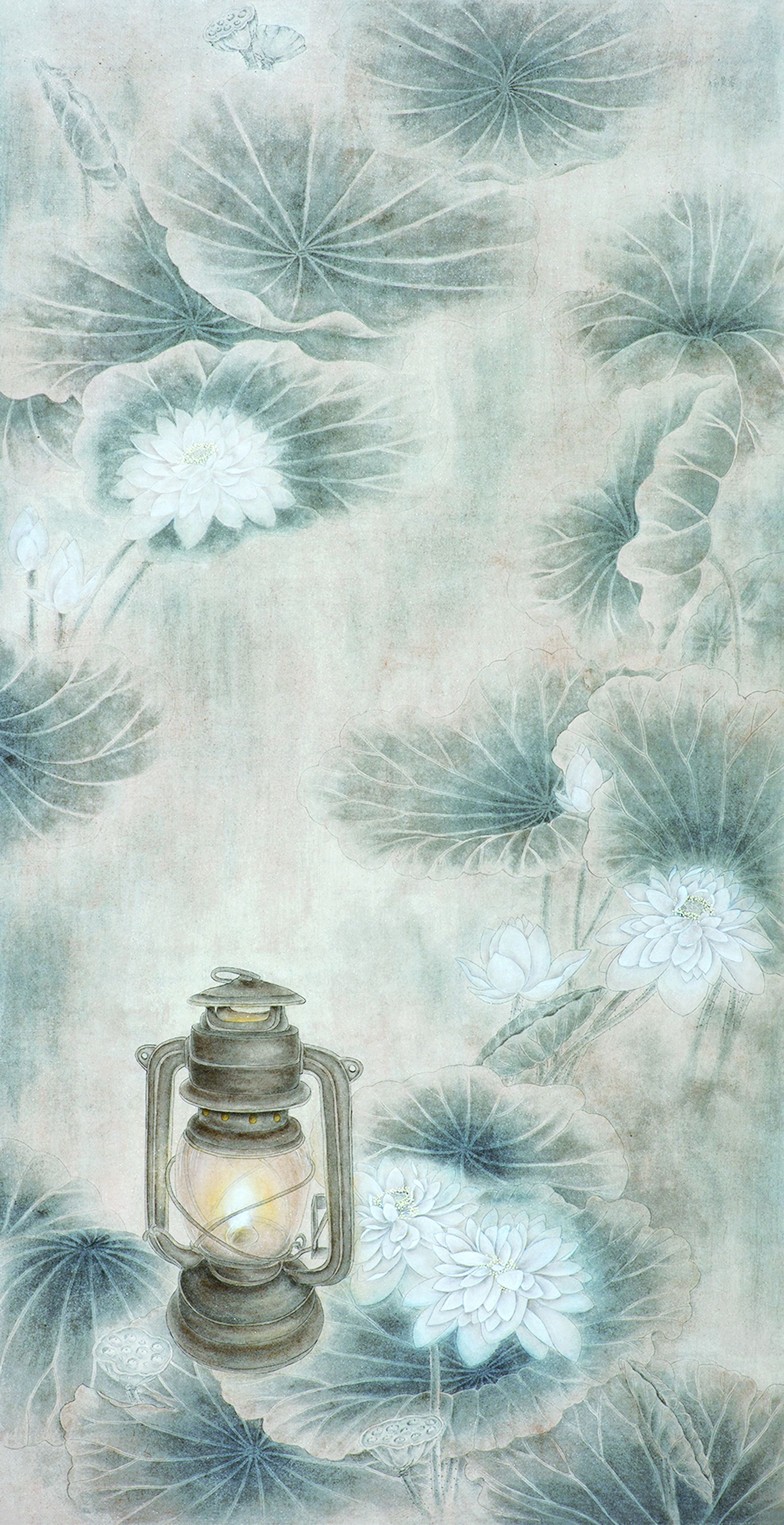 马灯 (国画 作者 杨芙蓉)