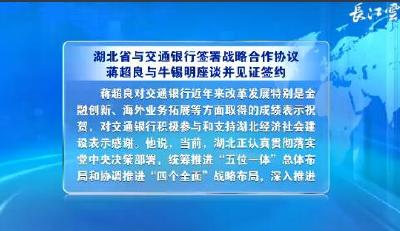 V视 | 湖北省与交通银行签署战略合作协议 蒋超良与牛锡明座谈并见证签约