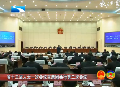 湖北省十三届人大一次会议主席团举行第二次会议