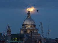 世界多地城市被“超级月亮”点亮