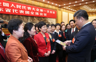 习近平等分别参加全国人大会议一些代表团审议