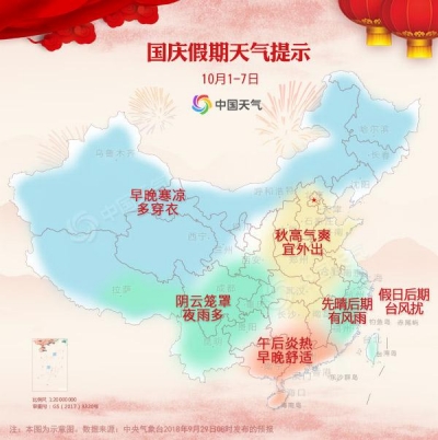 2018年国庆天气指南出炉 全国大部宜出游