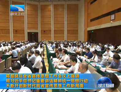 V视｜蒋超良：用习近平总书记重要讲话精神统一思想行动