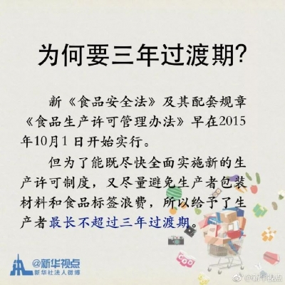 买食品看清楚：今日起食品QS标志取消，SC编码正式登场