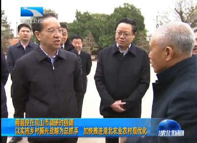 V视丨蒋超良在京山市调研时强调 以实施乡村振兴战略为总抓手 加快推进湖北农业农村现代化