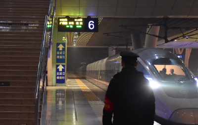 今年春运首列“红眼高铁”到达武汉