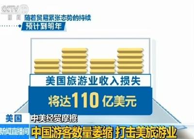 受中美经贸摩擦影响 中国游客数量萎缩 打击美旅游业