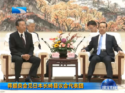 V视｜蒋超良会见日本长崎县议会代表团