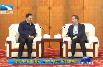 V视 | 蒋超良与中宣部副部长、中央广电总台台长慎海雄座谈