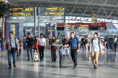 天河机场国际旅客 中转量增长一倍