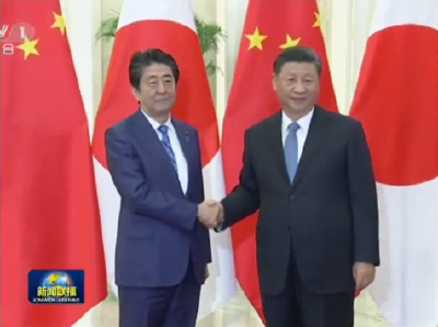 习近平会见日本首相安培晋三