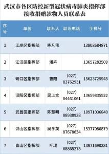 武汉市红十字会：除四类急需医用物资，可直接找各区指挥部捐赠