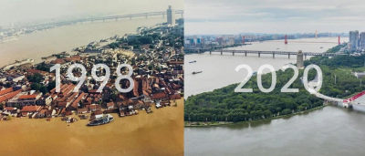 洪峰过武汉，看完这组对比照，心安！