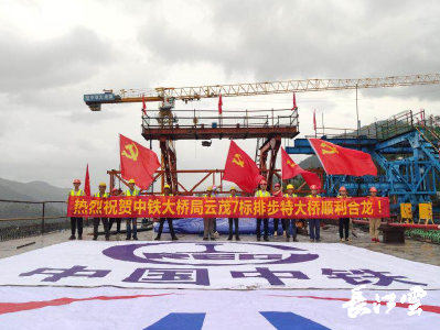 又一湖北造大桥主桥合龙