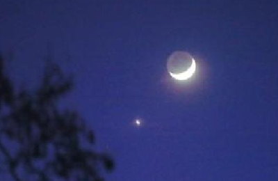 天宇14日将上演“金星合月”和“火星冲日”两大天象