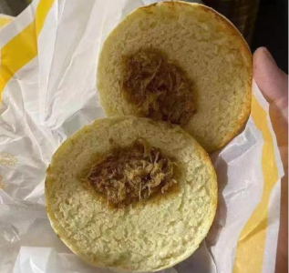 麦当劳肉夹馍“肉少”引吐槽 网友：还以为是个烧饼呢！