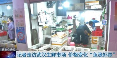 记者走访武汉生鲜市场 价格变化“鱼涨虾跌”