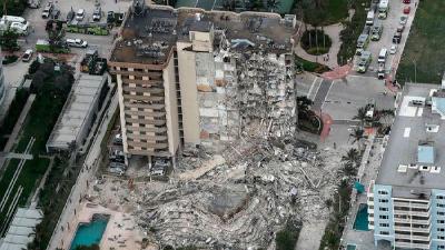 美国佛州住宅楼坍塌事故死亡人数升至9人，仍有156人失联