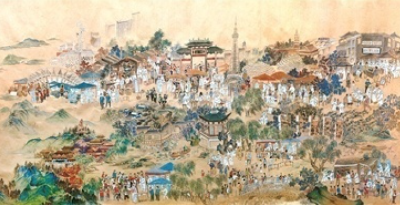 一幅核酸检测上河图，画出抗疫中国风