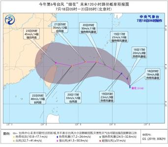 今年第6号台风“烟花”生成