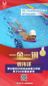 湖北健儿袁伟译获东京残奥会男子50米蝶泳季军