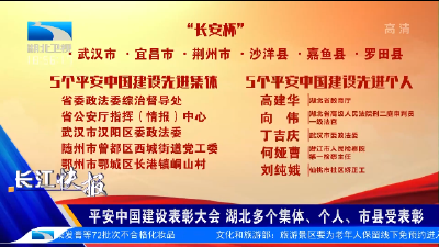 ​平安中国建设表彰大会 湖北多个集体、个人、市县受表彰
