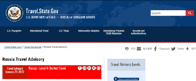 突发！美国务院发通告：建议公民不要前往俄罗斯