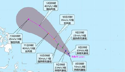 今年1号台风“马勒卡”生成